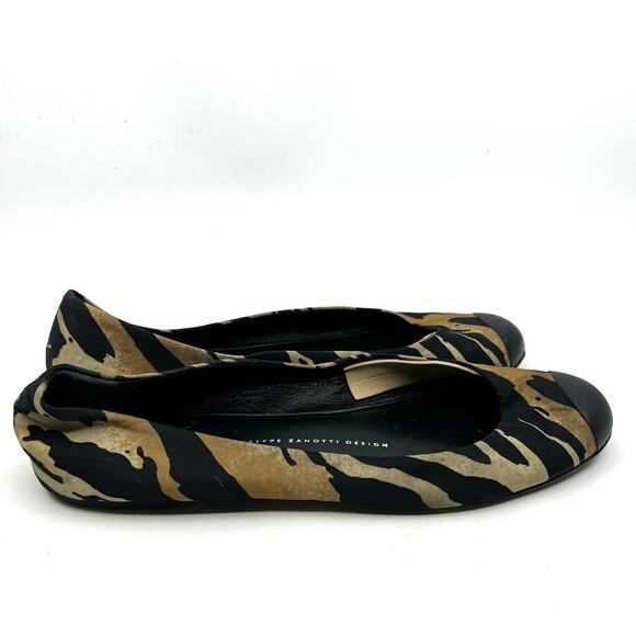 Giuseppe Zanotti Animal Print Round Toe Ballet Flats Women's 7 US - Picture 3 of 10